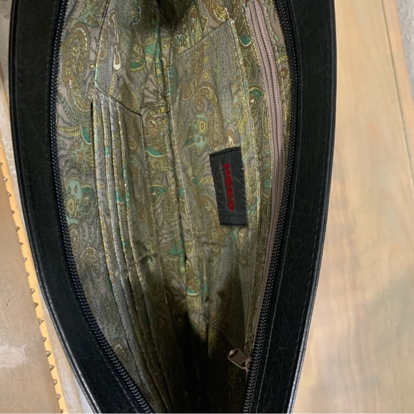 Hobo clutch - black leather - Picture 4 of 5